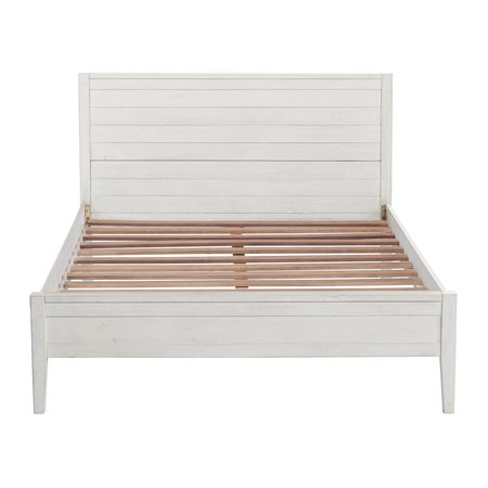 Alaterre Furniture Windsor Panel Wood Full Bed, Driftwood White ANWI2131